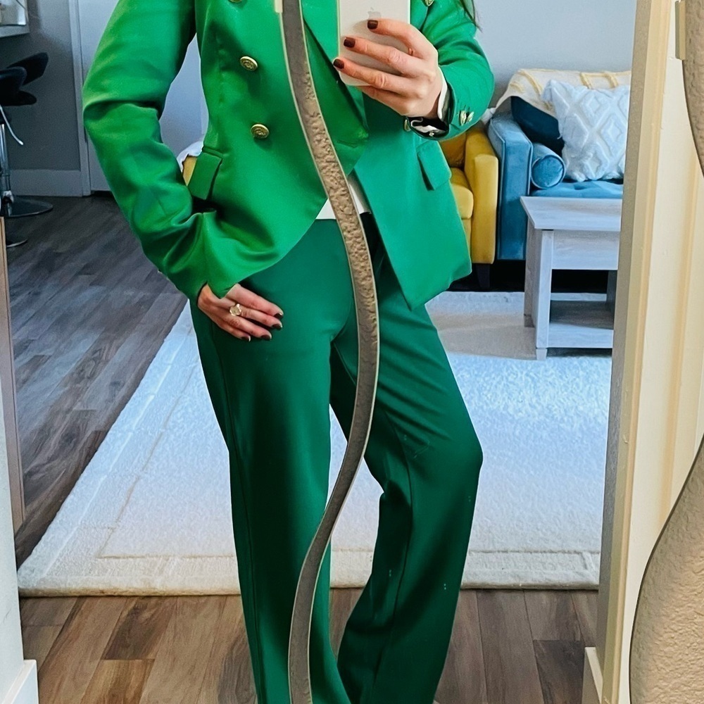C By One Straight Leg Green Trouser - Picture 2 of 11